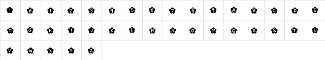 Flower Girl Regular  glyph index
