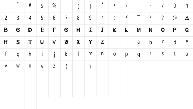 Oromo_Arts_Font Medium  glyph index
