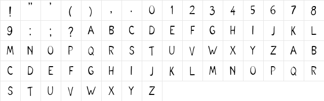 Scholar E Regular  glyph index