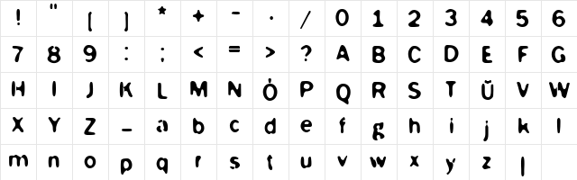 McKoy Regular  glyph index