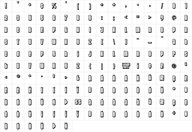 Velvenda Chill  glyph index