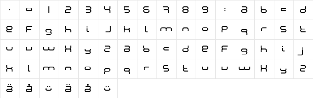 Montana 2001  glyph index