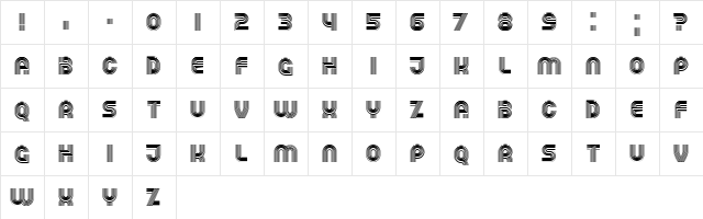 Running Regular  glyph index