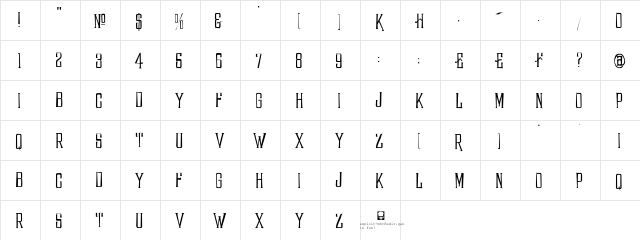 LHF Hamilton Nailhead Regular  glyph index