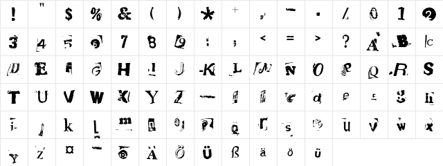 HotPlate LT Std 7 Regular  glyph index