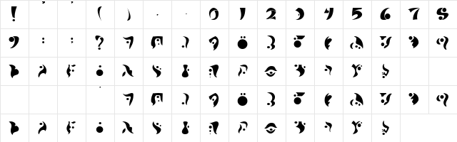 Precursor Alpha Regular  glyph index