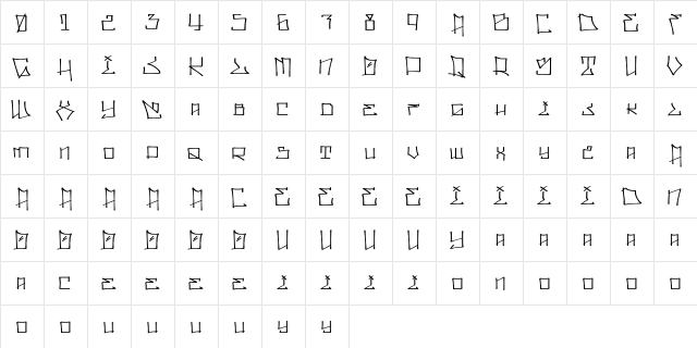 Wll Writr Scrpt Regular  glyph index