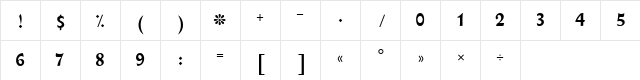 Qadi Linotype Regular  glyph index