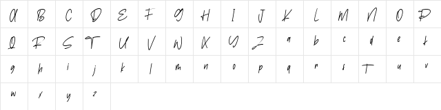 Epstein Free Font Regular  glyph index