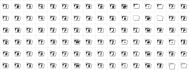 Eyes Only Outline Condensed Outline Condensed  glyph index