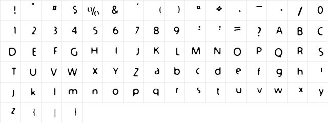 identity Regular  glyph index
