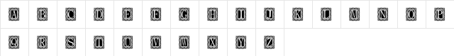 Capitular Moldurada Regular  glyph index