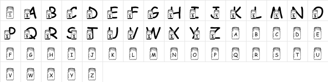 LMS Canning With The InLaws Regular  glyph index