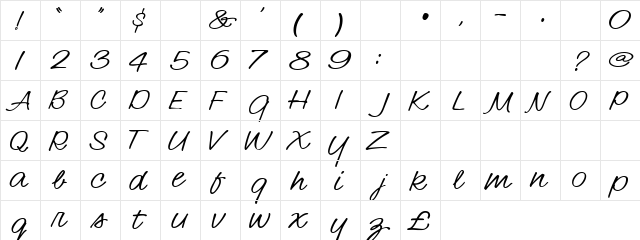 ArcherDNA Regular  glyph index
