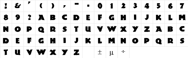 Lemiesz Regular  glyph index