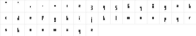 Ektarulo Black Regular  glyph index