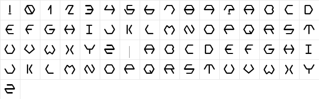 Metal On Metal Regular  glyph index