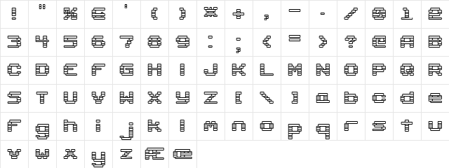 Gaposis Outline (BRK) Regular  glyph index