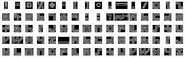 LunaEclipsed RL Regular  glyph index