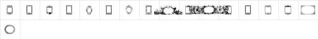 Decorative Ornamental Regular  glyph index