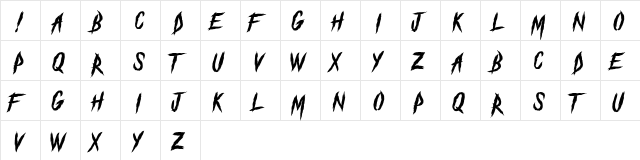 The Black Festival_DEMO Regular  glyph index