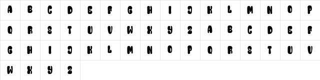 Designero Book Regular  glyph index