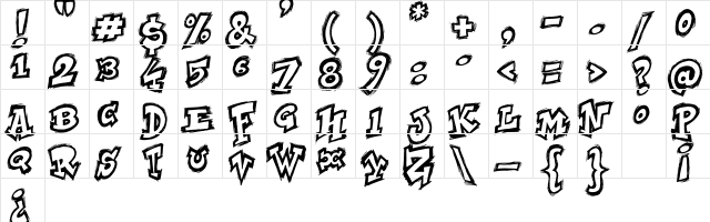 NYC Zone 123 Regular  glyph index