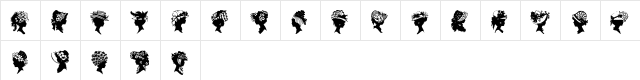 DBL Faces from the past Regular  glyph index