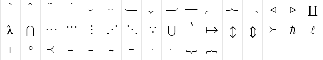 Houssemann Regular  glyph index