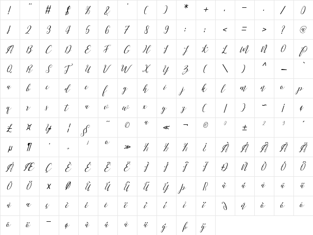 love malia art design  glyph index