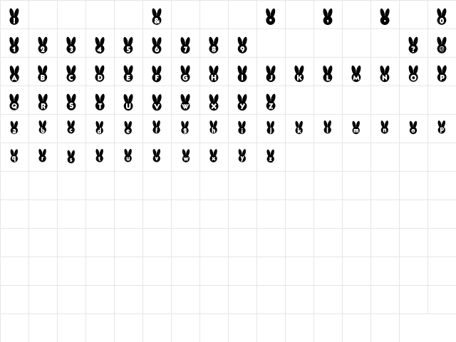 Michousa1 Regular  glyph index