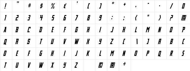 CC Stand By4 Action Medium  glyph index