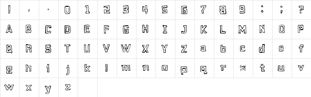 2Peas RP FolkStar Regular  glyph index