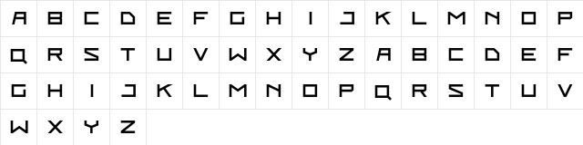 NINJA Regular  glyph index
