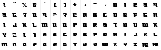 Turmoil (BRK) Regular  glyph index