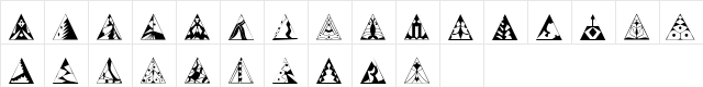 Wedgelight Regular  glyph index