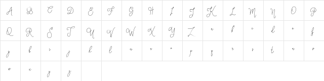 Eufora Regular  glyph index