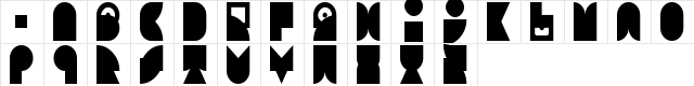 00ne Minix Art Deco 2 Regular  glyph index