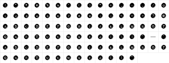 Type Keys Filled Regular  glyph index