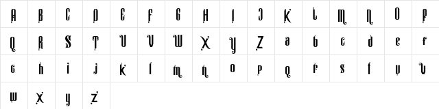 Alistair morrison demo Regular  glyph index