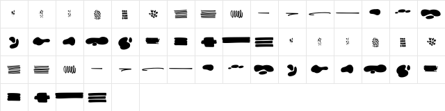 Sweet Home Extra Regular  glyph index