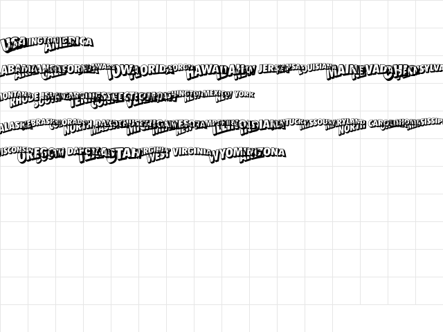CK States Regular  glyph index