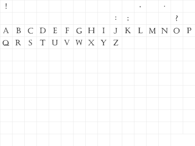 Haute Regular  glyph index