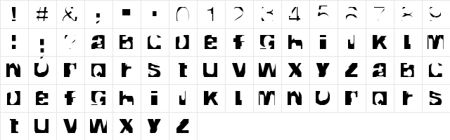 InternationalDisgrace Regular  glyph index