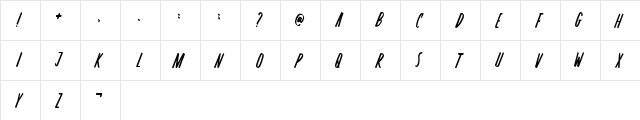 Rosterica Rosterica  glyph index