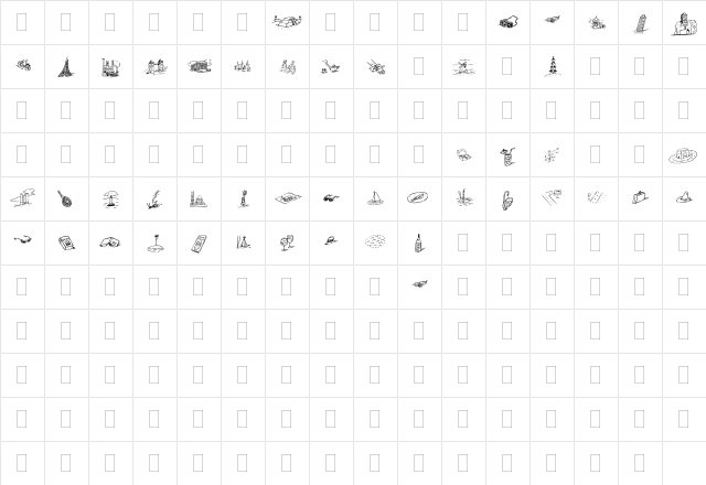 DF Journeys One Regular  glyph index