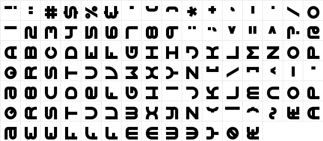 Vertigo 2 BRK Normal  glyph index