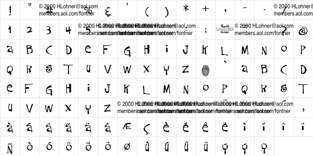 CokerOne Trial Version  glyph index
