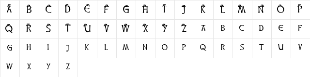 Leprechaun Hats Regular  glyph index