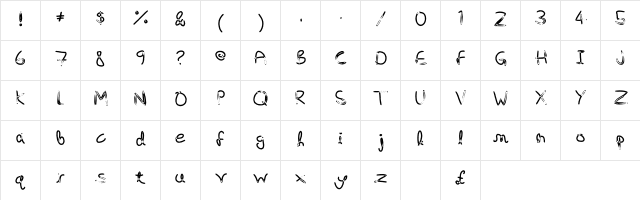 Wax Regular  glyph index